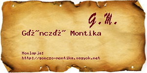 Göncző Montika névjegykártya