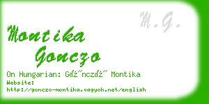 montika gonczo business card